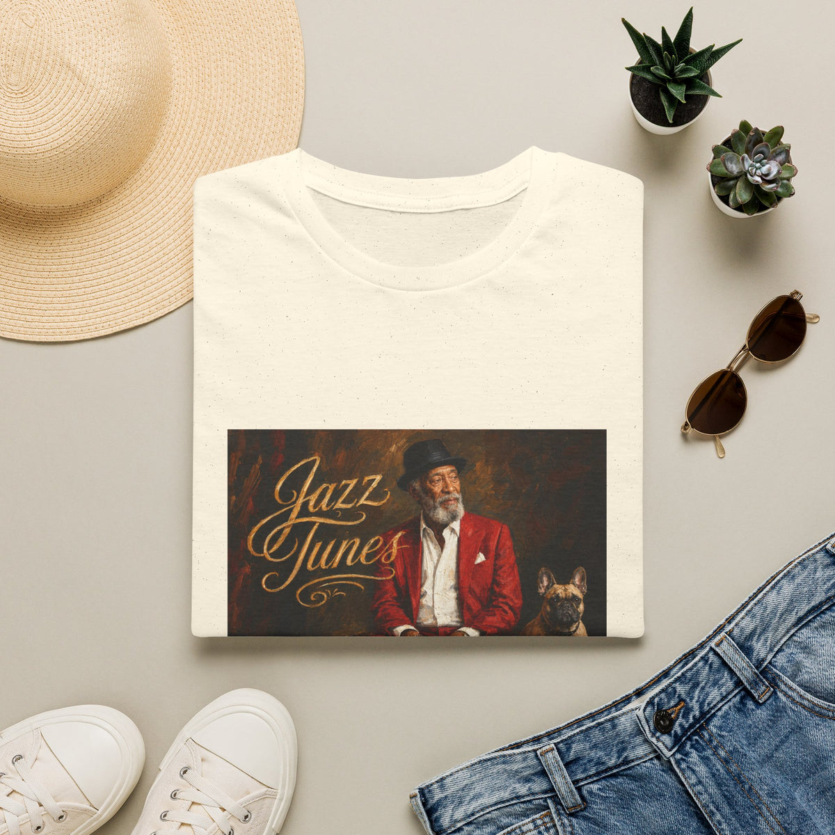 Jazz Tunes T‑Shirt — Vintage Jazz Music Portrait Tee
