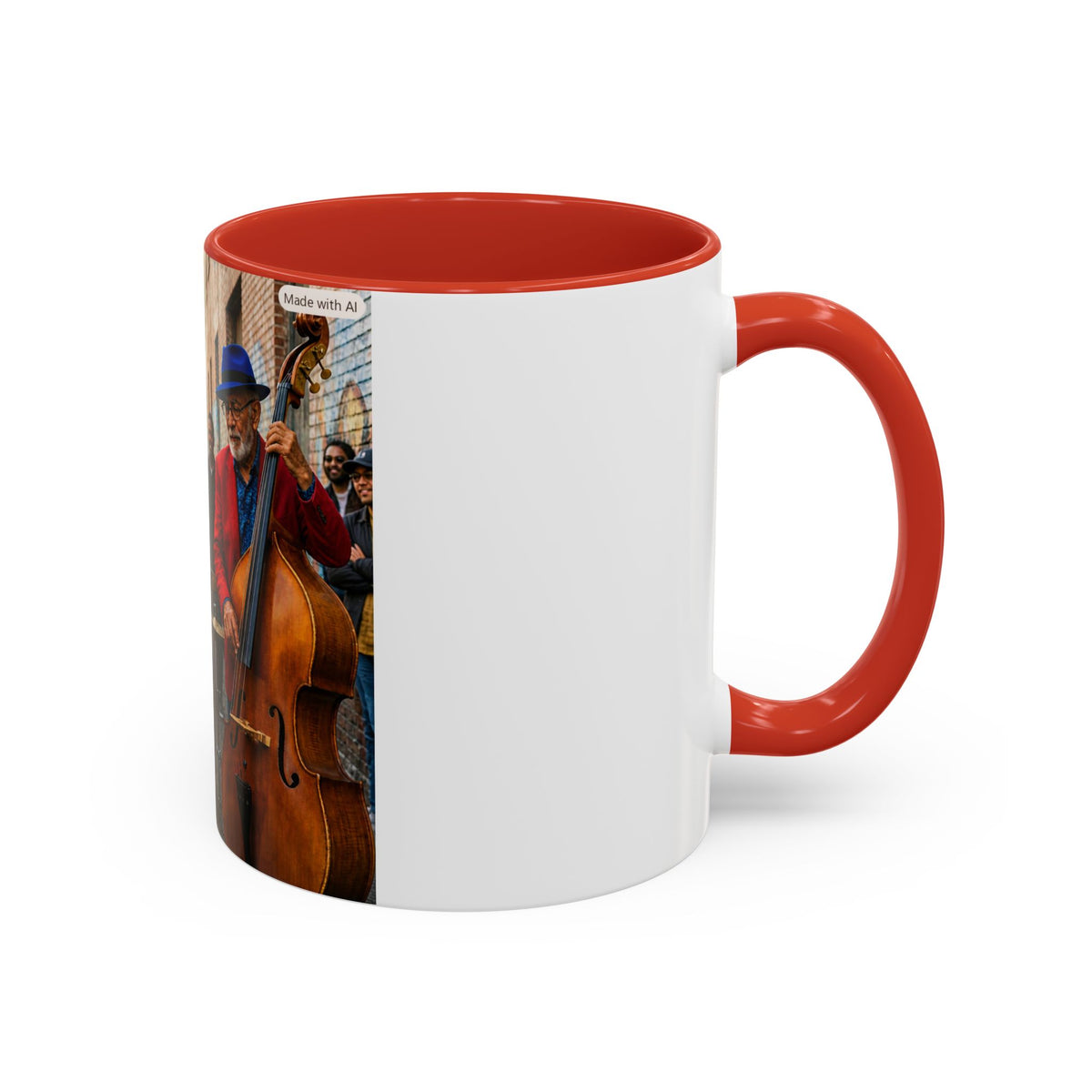 Vintage Jazz Street Band Accent Coffee Mug — 11/15oz