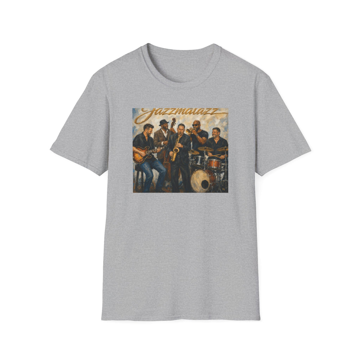Jazz Band T-Shirt — 'Jazzmatazz' Vintage Music Tee for Musicians & Fans