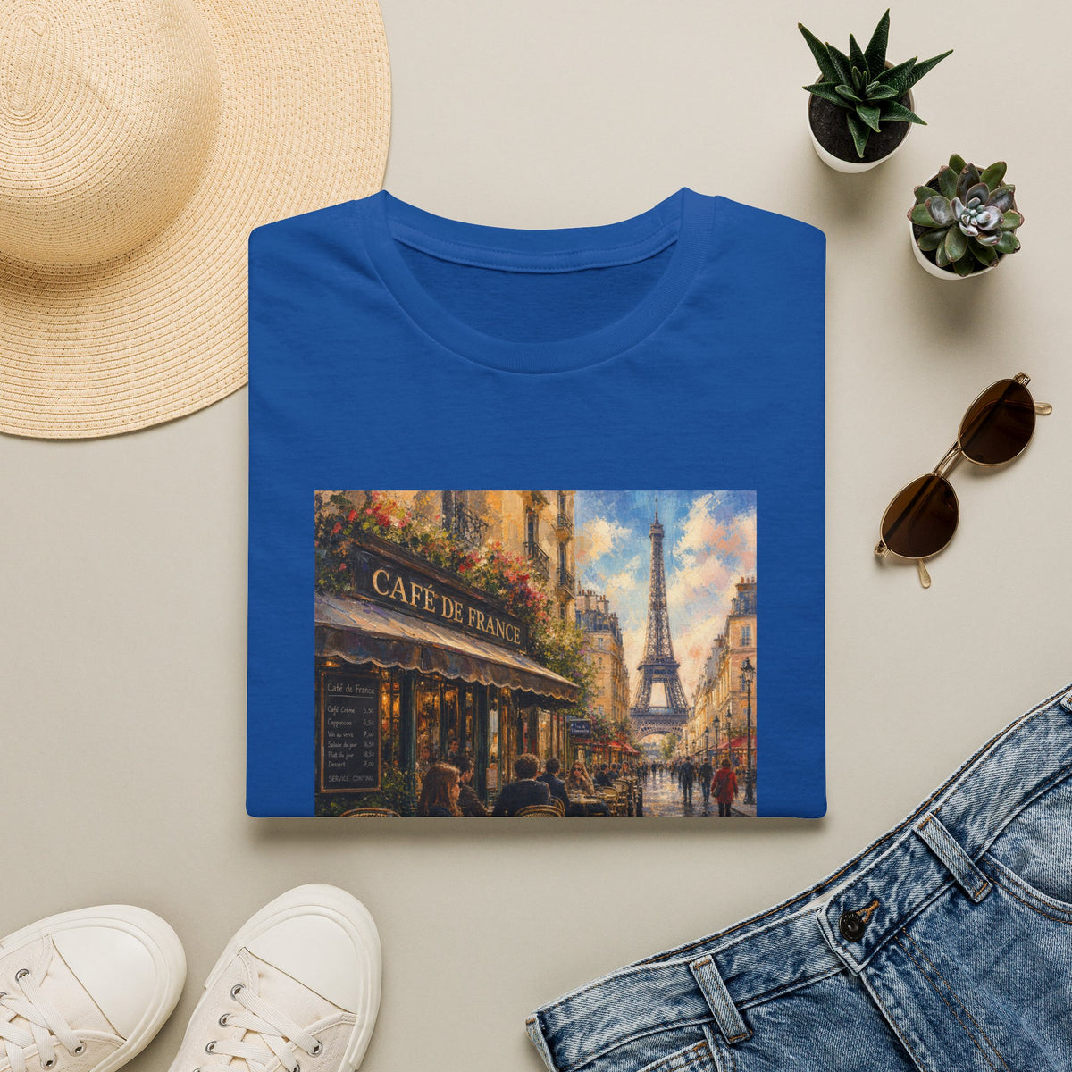 Paris Graphic Softstyle T-Shirt — City Wanderer Tee | Paris Fan Gift