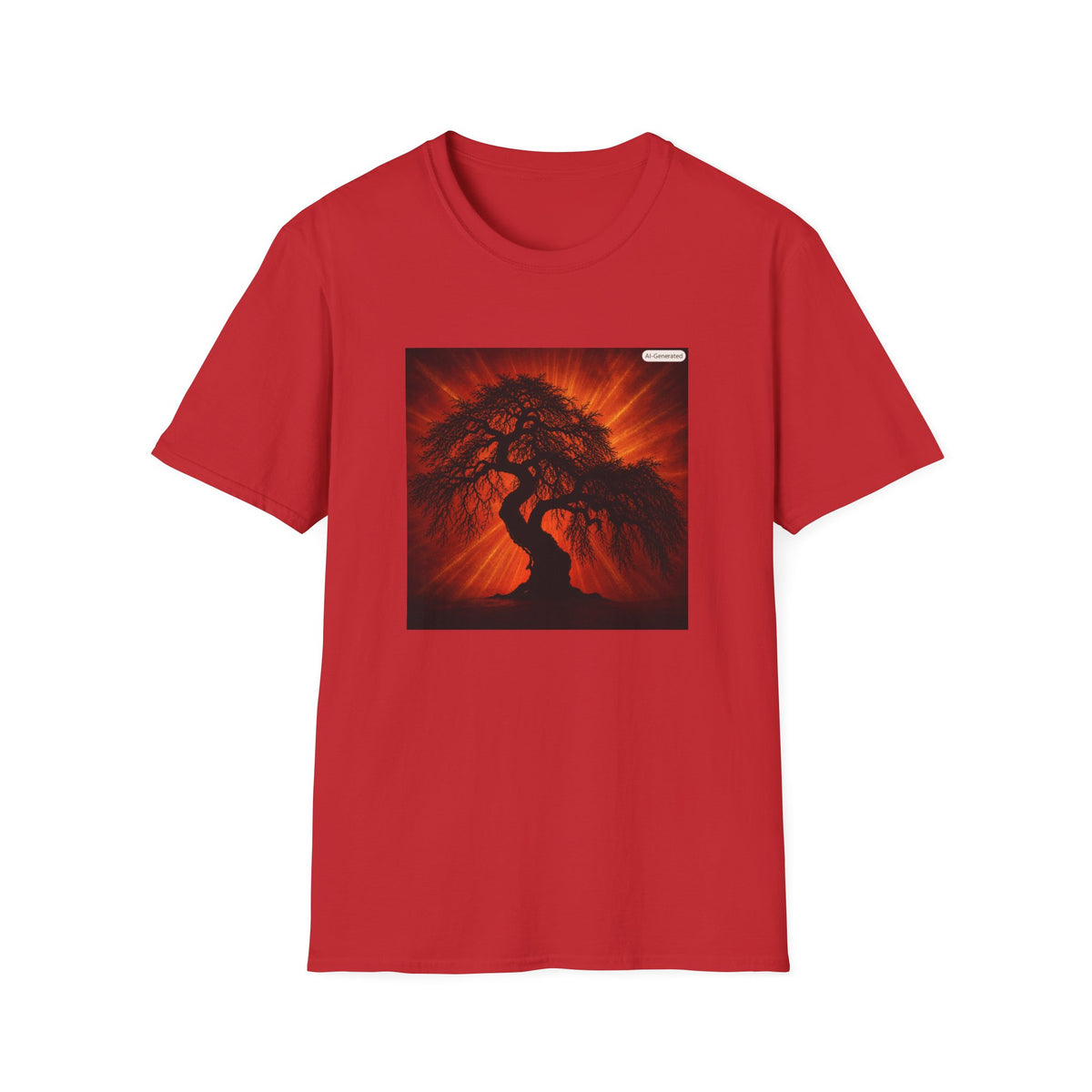 Sunset Black Tree Unisex Soft Style T-Shirt