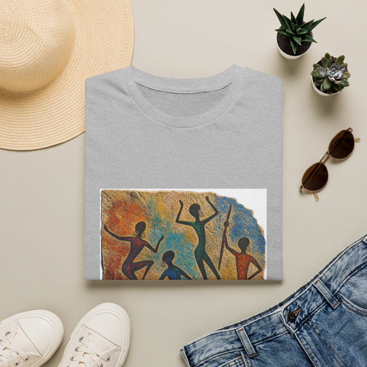 Tribal Dance T-Shirt — Vintage Cave Art Silhouette Tee