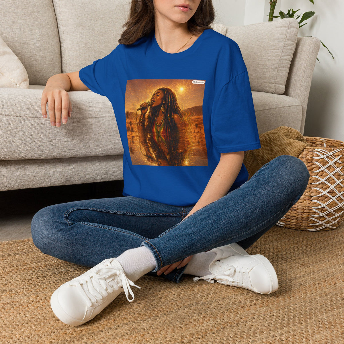 Reggae Soul Singer T‑Shirt — Vintage Sunset Rasta Vibe Tee