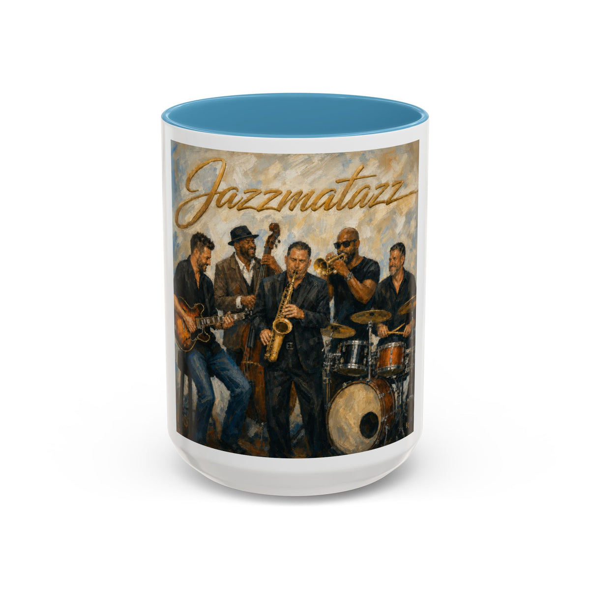Jazzmatazz Band Accent Coffee Mug – Vintage Jazz Musicians 11/15oz
