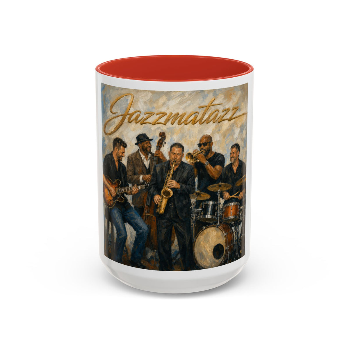 Jazzmatazz Band Accent Coffee Mug – Vintage Jazz Musicians 11/15oz