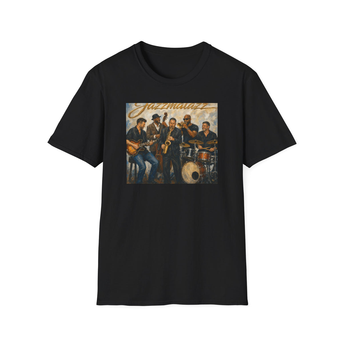 Jazz Band T-Shirt — 'Jazzmatazz' Vintage Music Tee for Musicians & Fans