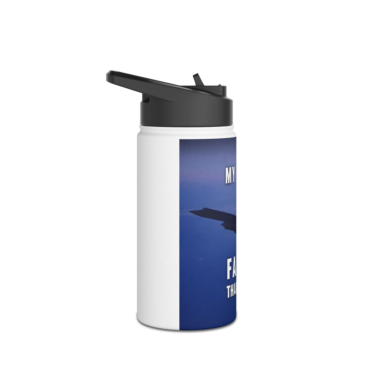 Stainless Steel Water Bottle, SR 1 Black Bird