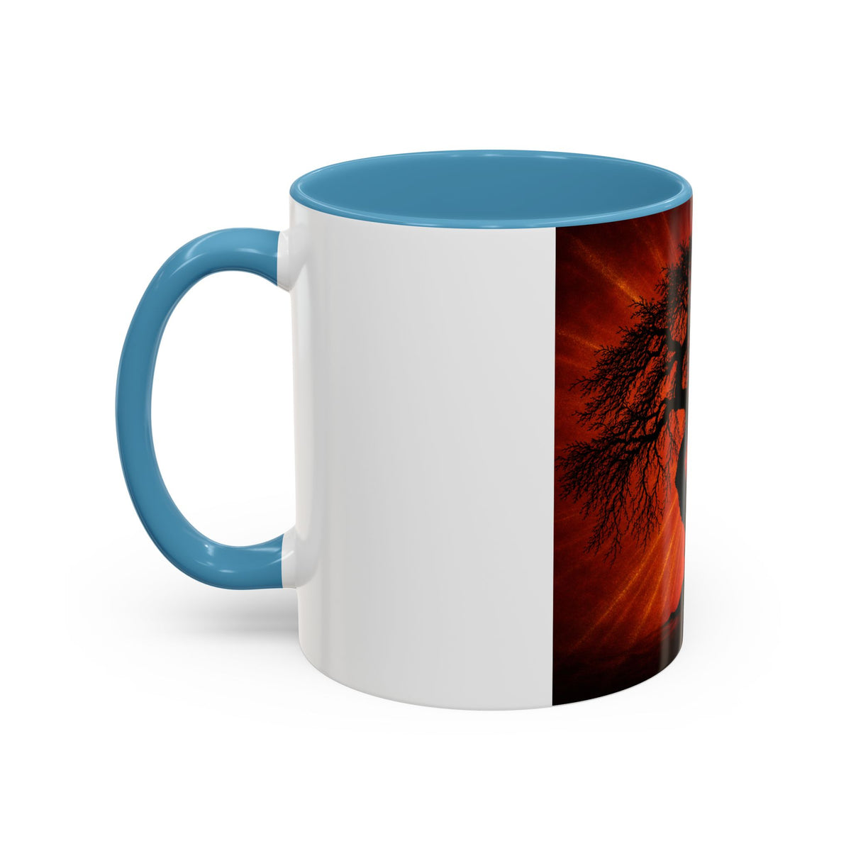 Sunset Bonsai Coffee Mug – Fiery Tree Accent 11/15oz