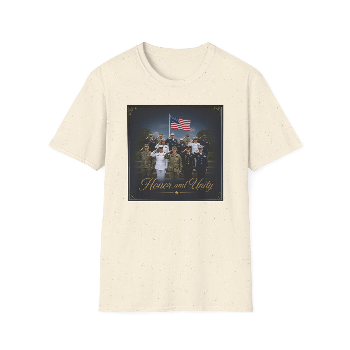 Veterans Honor T-Shirt — 'Honor and Unity' American Flag Military Tribute