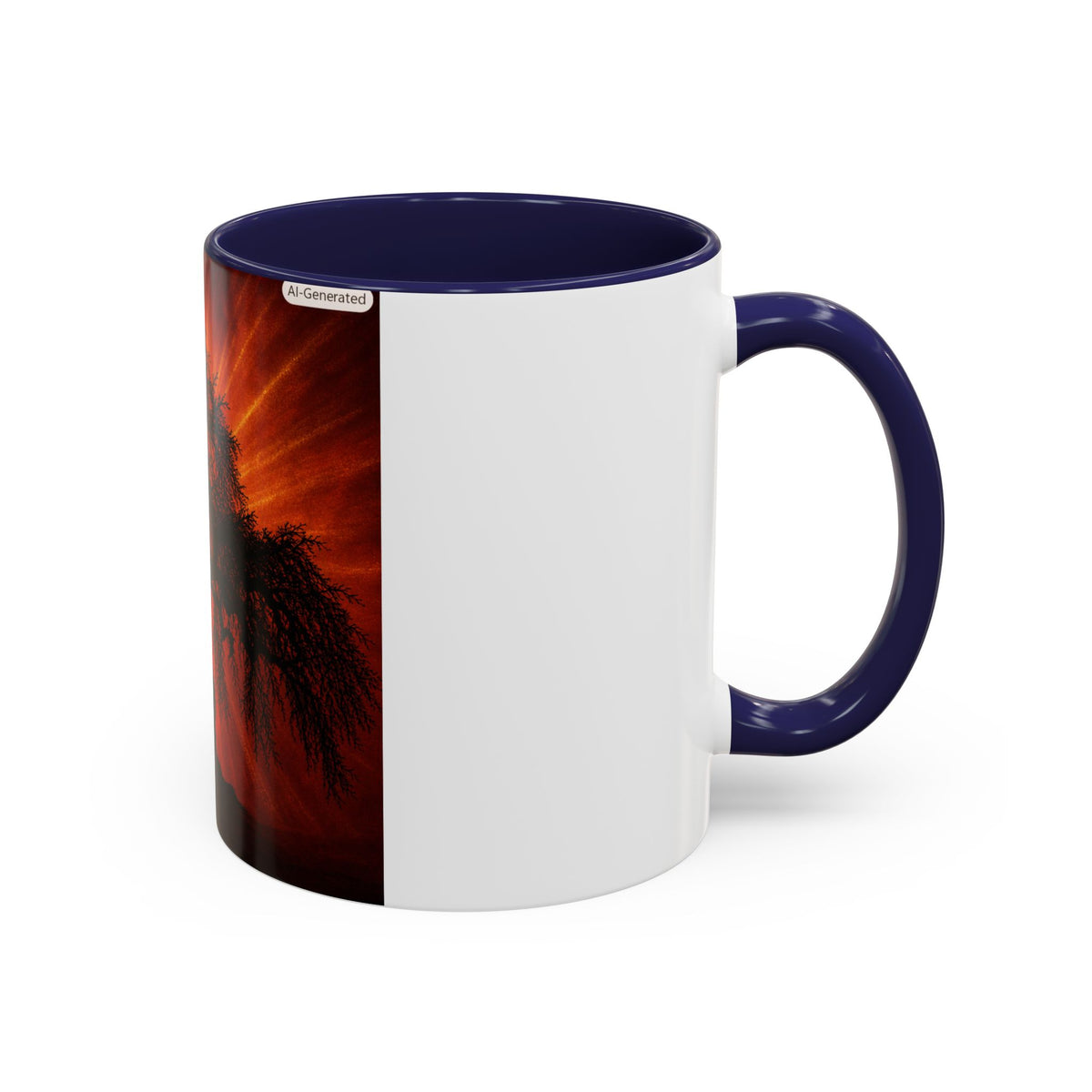 Sunset Bonsai Coffee Mug – Fiery Tree Accent 11/15oz