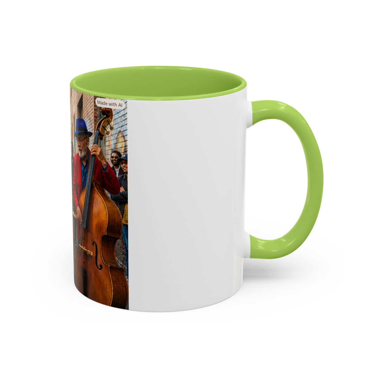 Vintage Jazz Street Band Accent Coffee Mug — 11/15oz