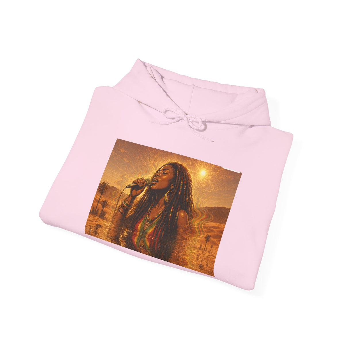 Singer Portrait Hoodie – Soulful Female Vocalist Graphic Pullover