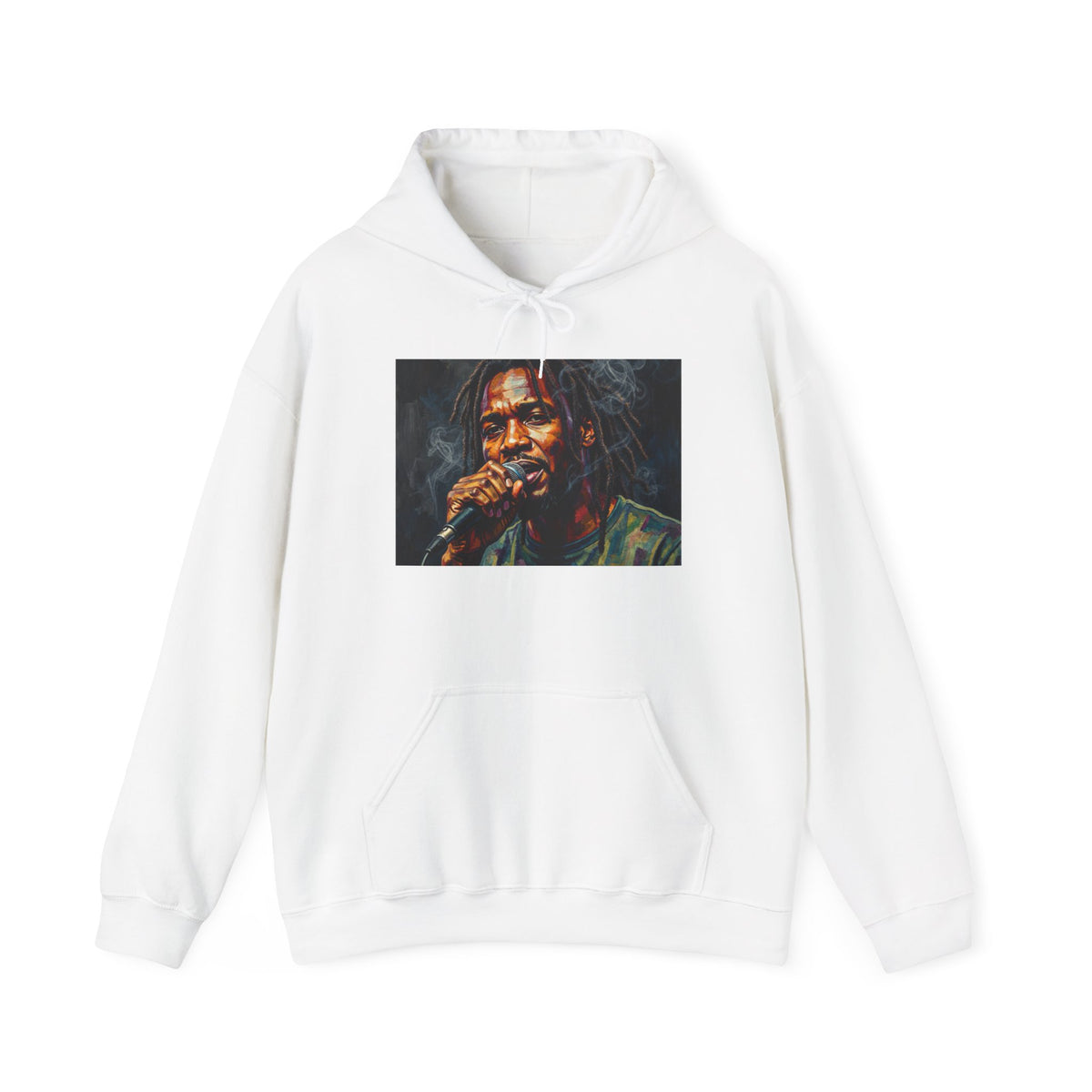 Portrait Hoodie — Colorful Reggae Pullover