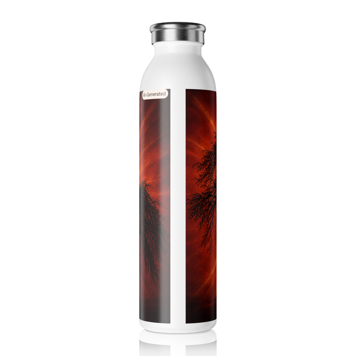 Slim Water Bottle — Sunset Baobab Tree Stainless Steel Bottle