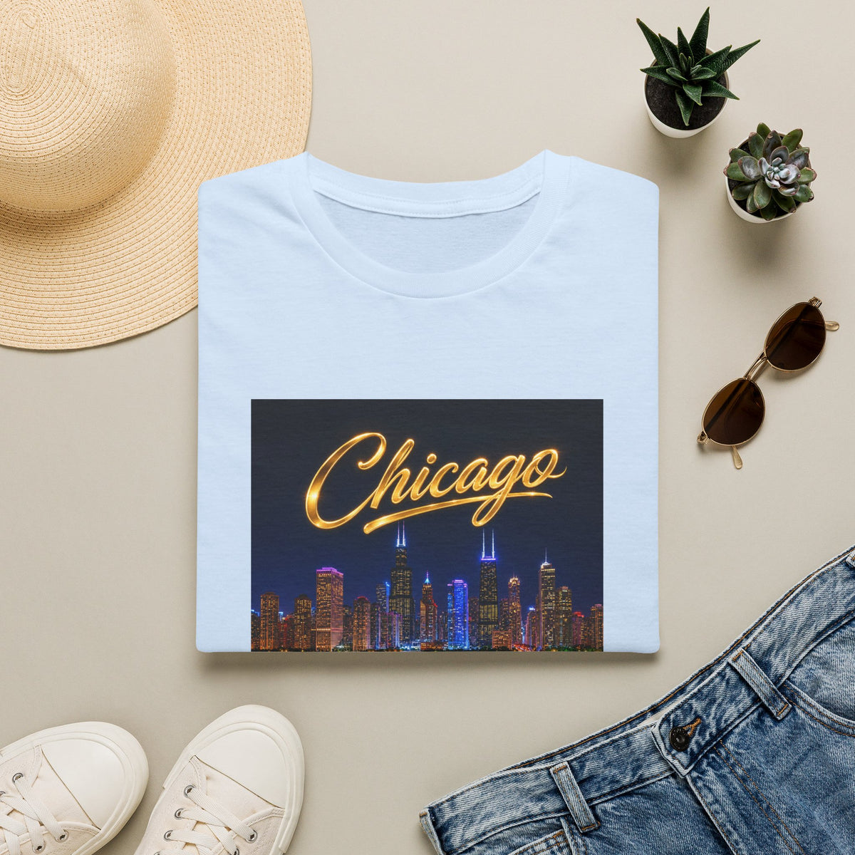 Chicago Unisex Soft style T-Shirt (city)