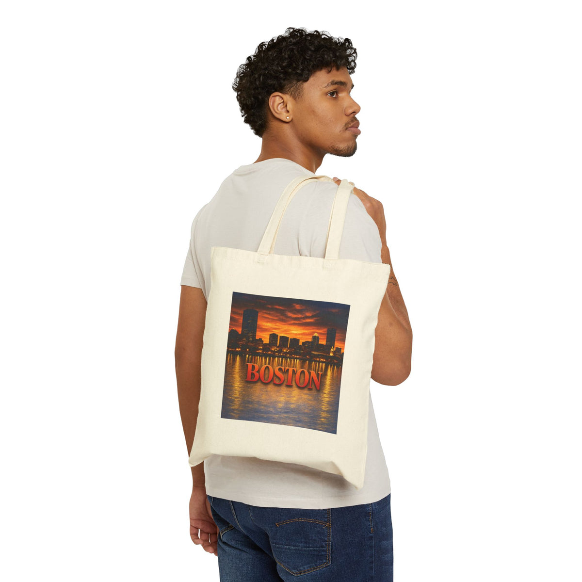 Boston Cotton Canvas Tote Bag