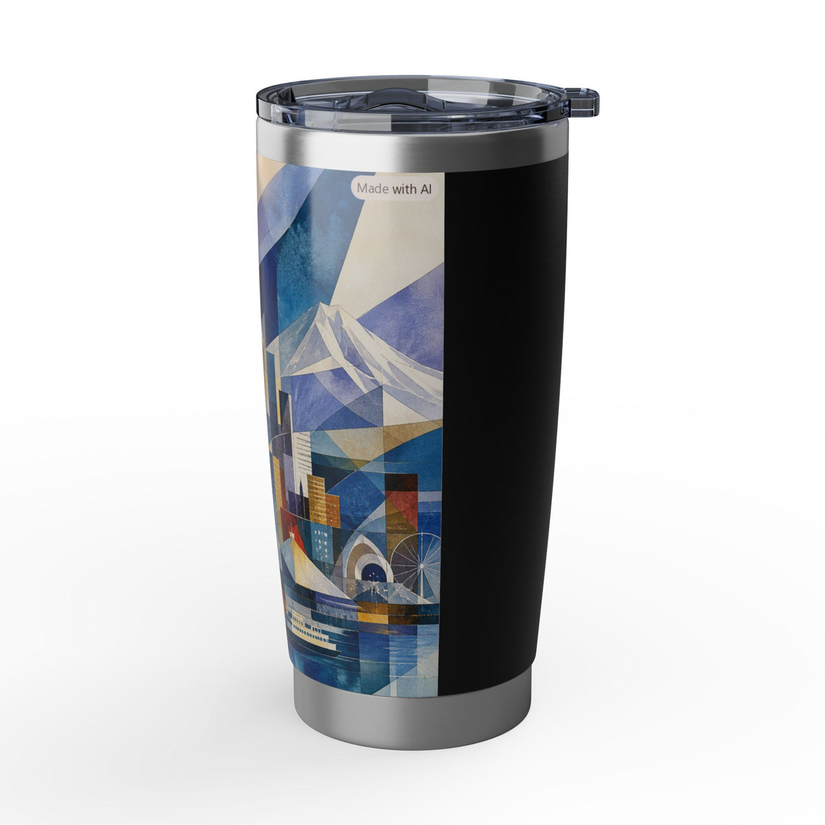 Seattle Skyline 20oz Tumbler – Geometric Vagabond Travel Cup