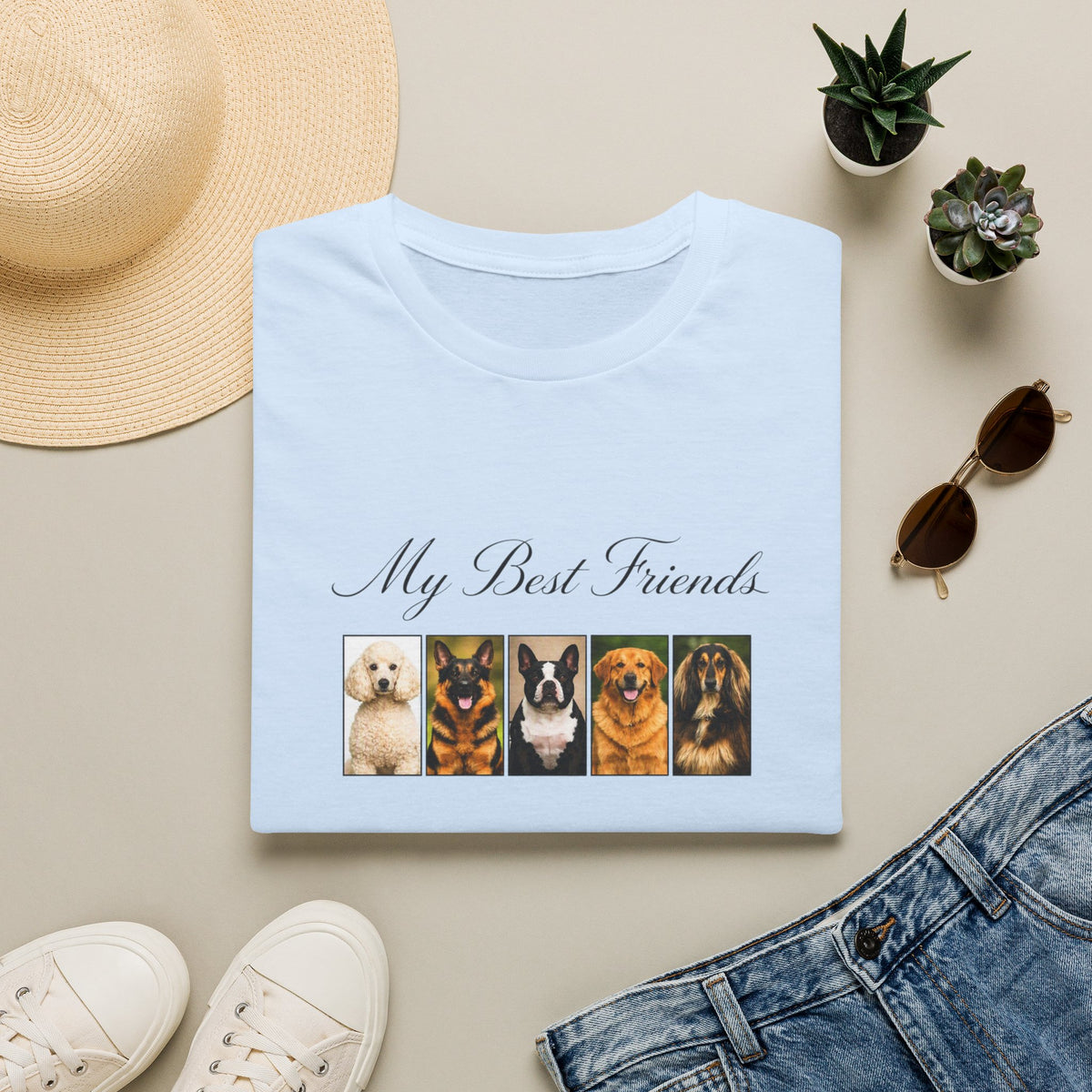 Dog Lover "My Best Friends" Photo Collage T-Shirt