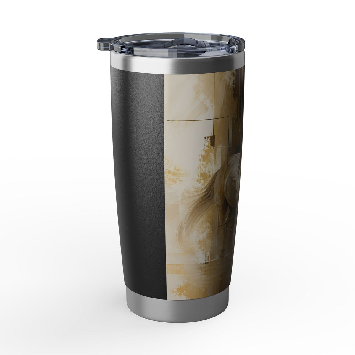 Horse Art 20oz Travel Tumbler — 'Vagabond' Vintage Equestrian Design