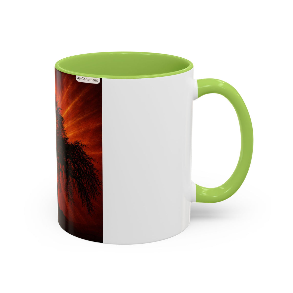 Sunset Bonsai Coffee Mug – Fiery Tree Accent 11/15oz