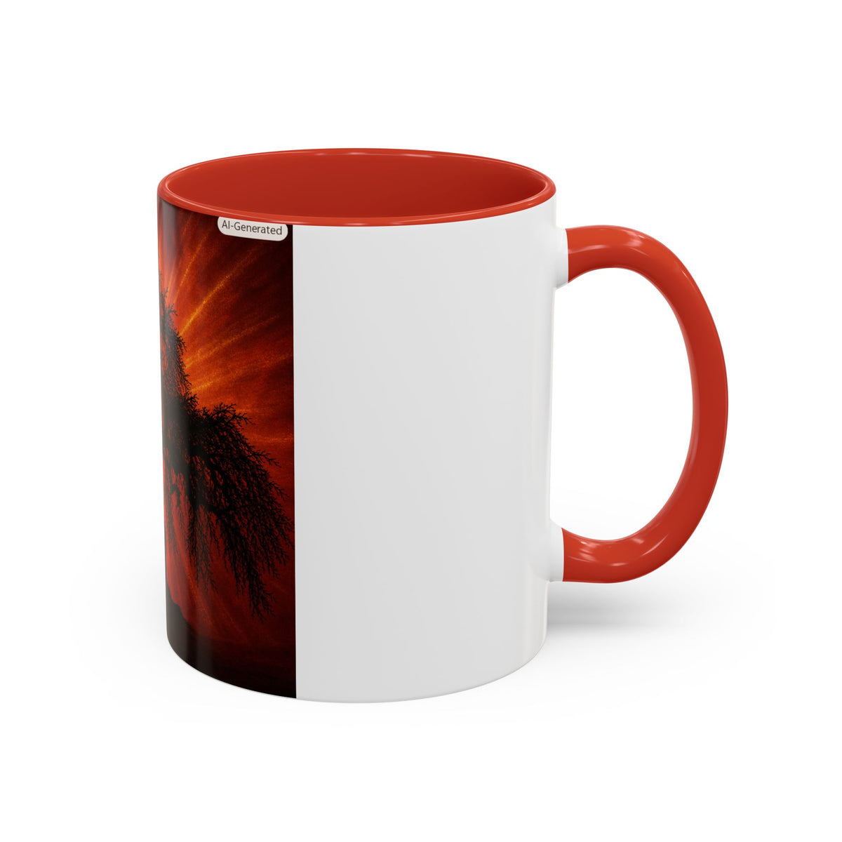 Sunset Bonsai Coffee Mug – Fiery Tree Accent 11/15oz