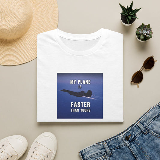 Aviation T-Shirt — "My Plane Is Faster Than Yours" Pilot Gift