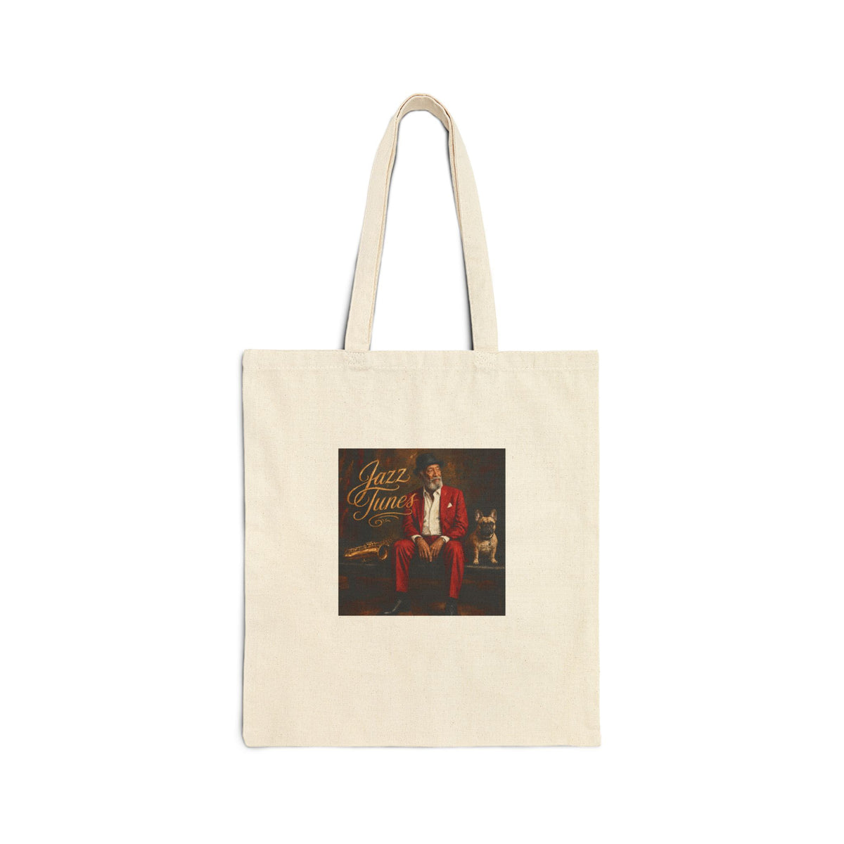 Canvas Tote Bag — Vintage Jazz Club Album Art Print
