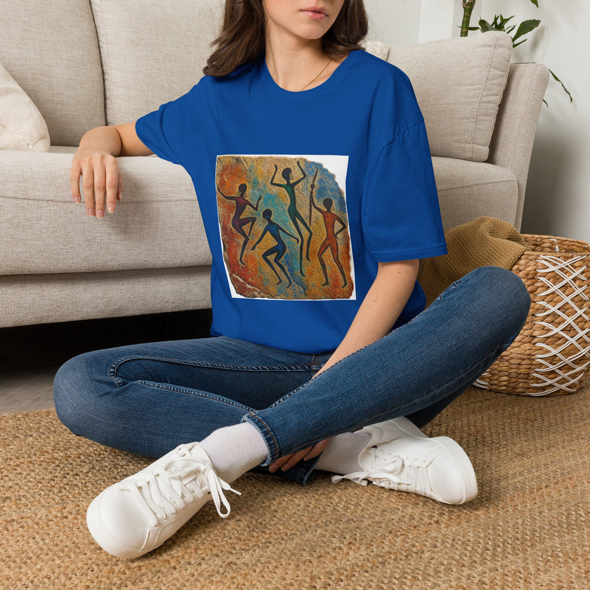 Cave Dance T-Shirt — Primitive Rock Art Figures Graphic Tee