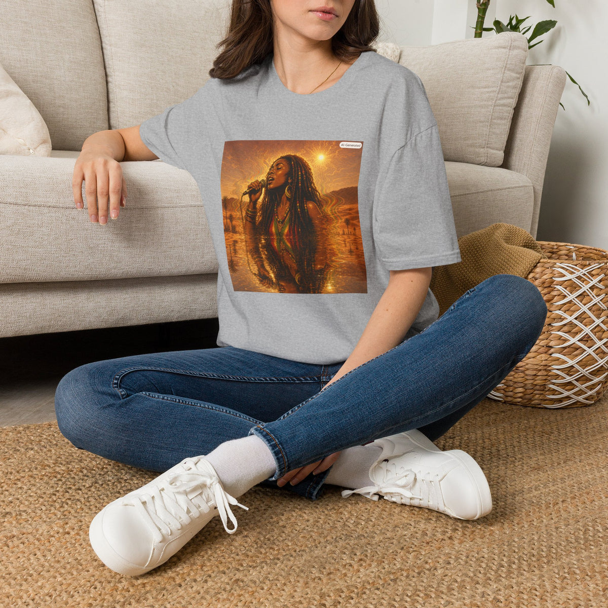 Reggae Soul Singer T‑Shirt — Vintage Sunset Rasta Vibe Tee