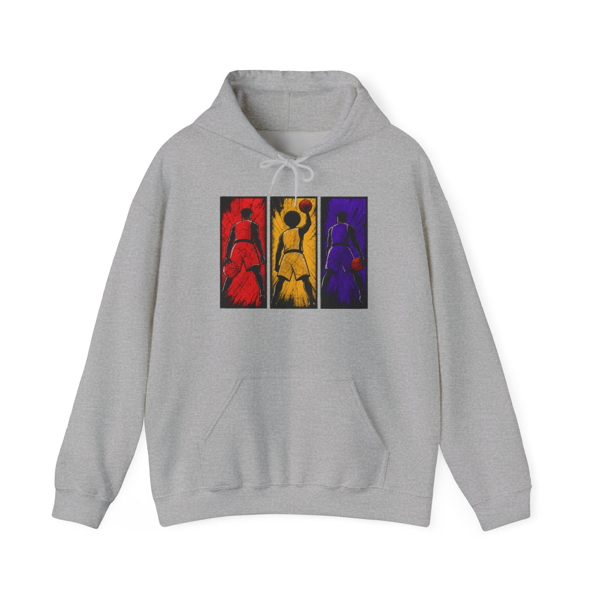 Abstract Triptych Basketball  Art Sweatshirt