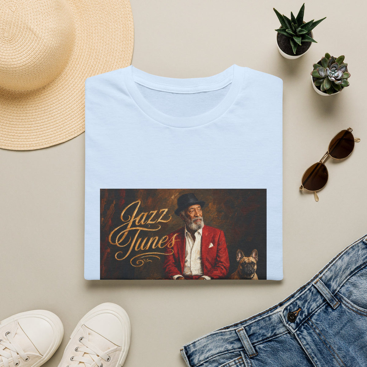 Jazz Tunes T‑Shirt — Vintage Jazz Music Portrait Tee