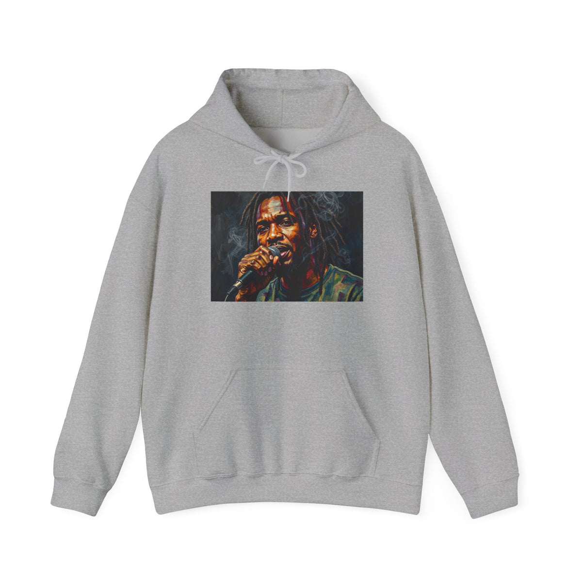 Portrait Hoodie — Colorful Reggae Pullover
