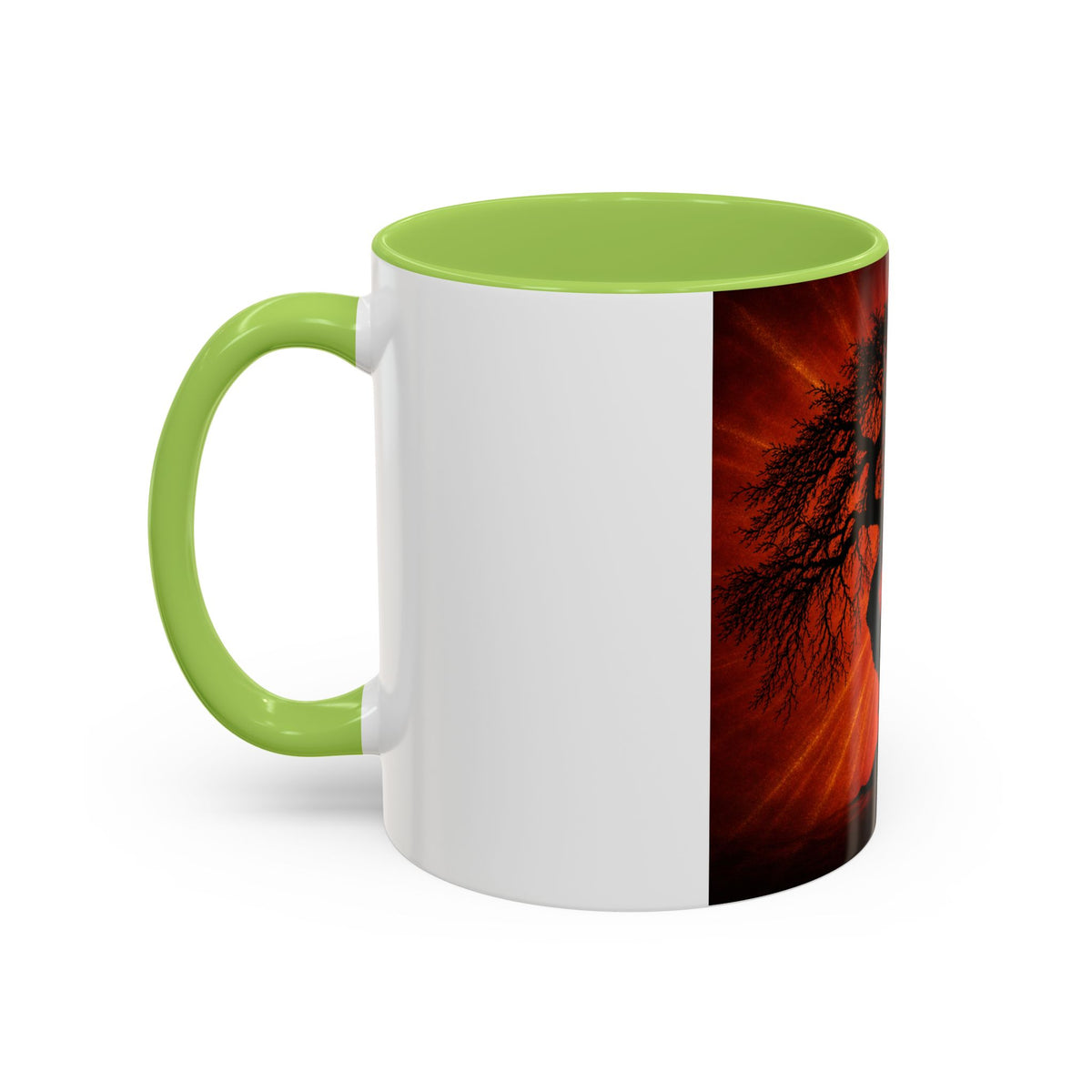 Sunset Bonsai Coffee Mug – Fiery Tree Accent 11/15oz