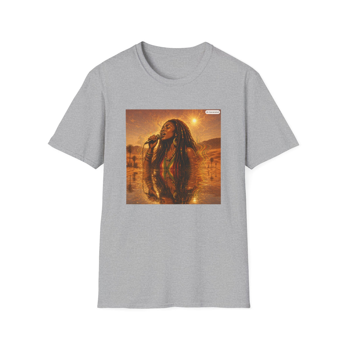 Reggae Soul Singer T‑Shirt — Vintage Sunset Rasta Vibe Tee