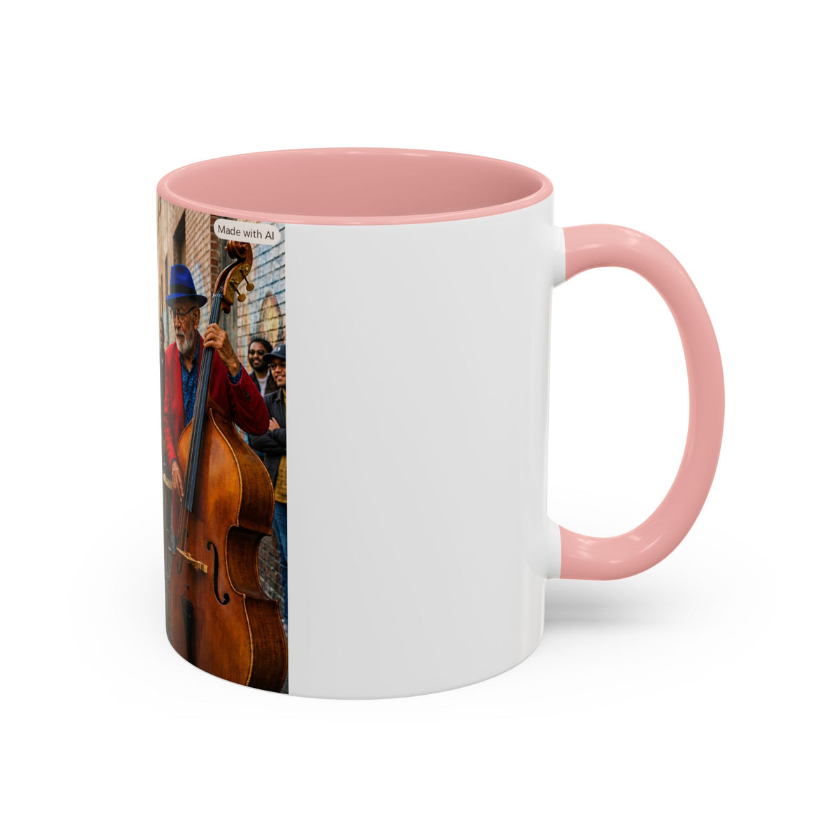 Vintage Jazz Street Band Accent Coffee Mug — 11/15oz