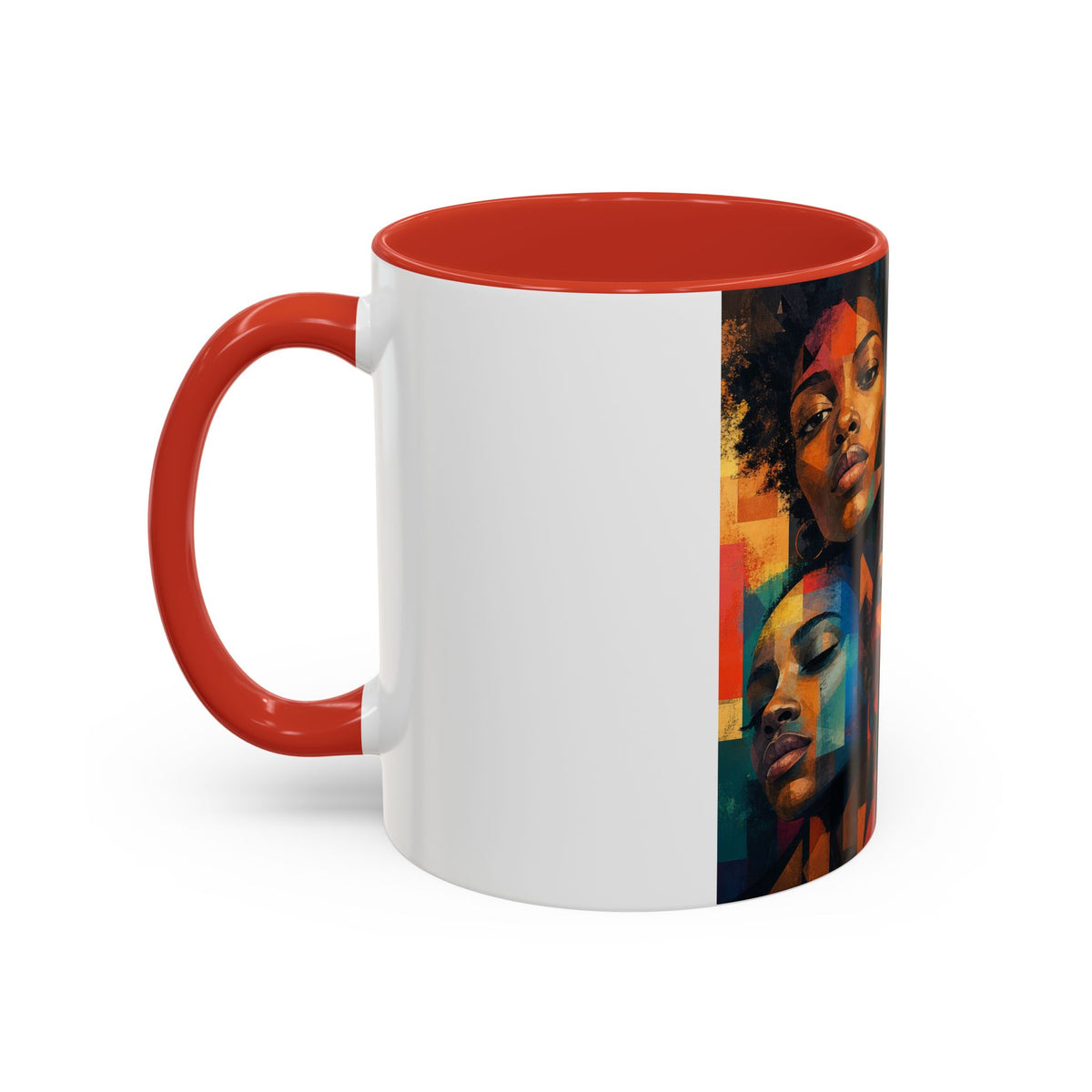 Afrocentric Portrait Coffee Mug – Colorful Black Women Art Accent Mug (11/15oz)