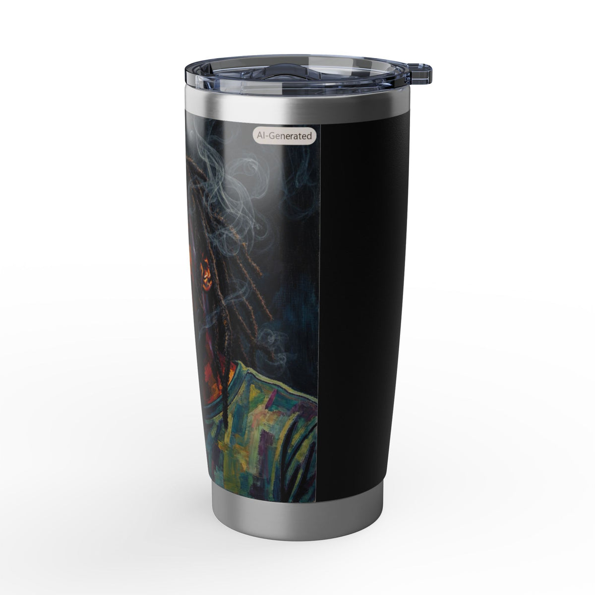 Vagabond 20oz Tumbler — Vibrant Reggae Singer Portrait Insulated Travel Mug