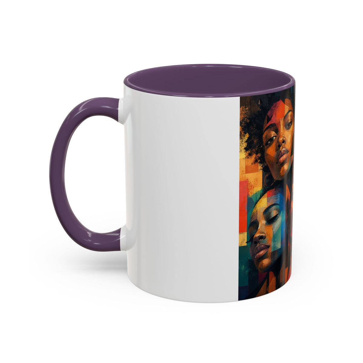Afrocentric Portrait Coffee Mug – Colorful Black Women Art Accent Mug (11/15oz)