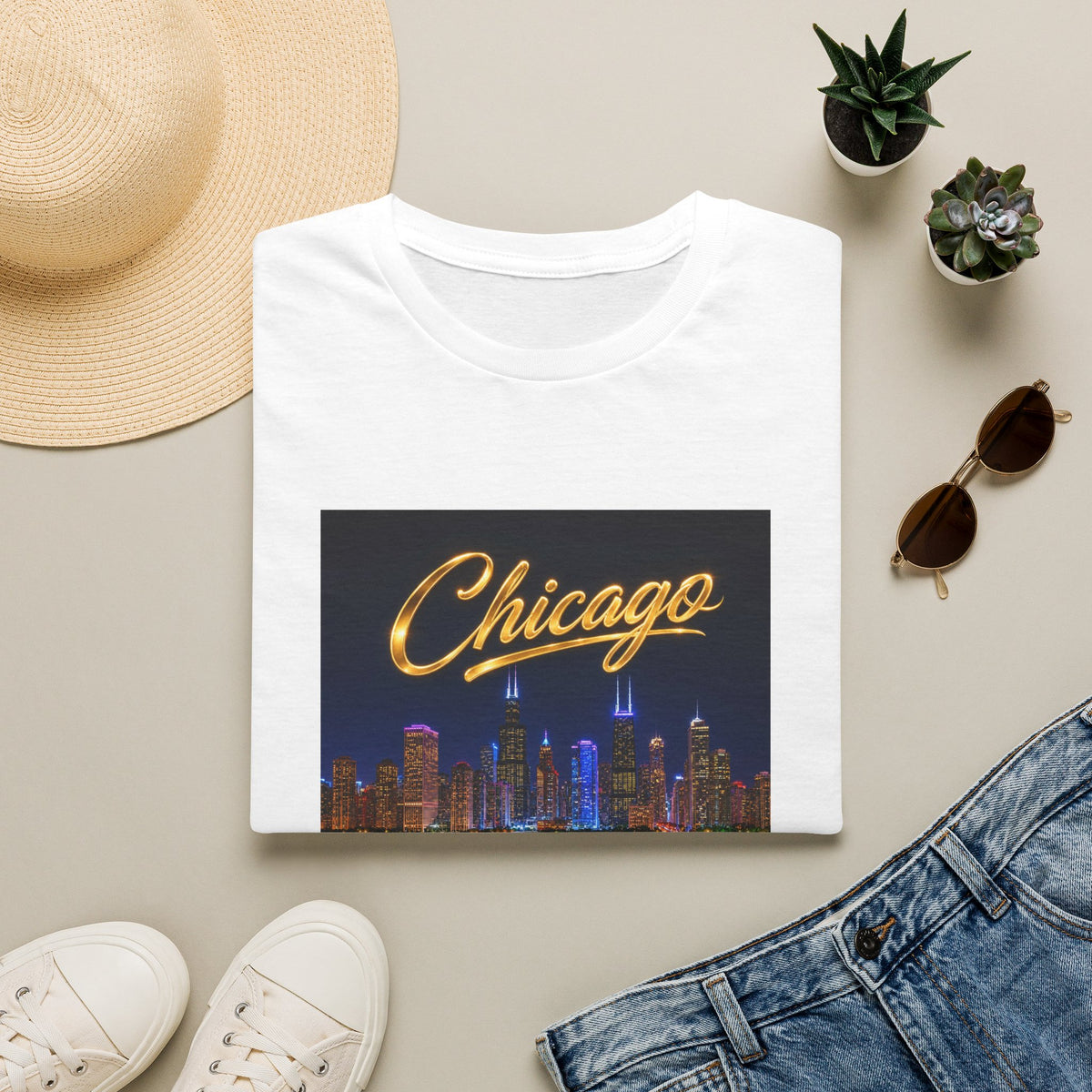 Chicago Unisex Soft style T-Shirt (city)