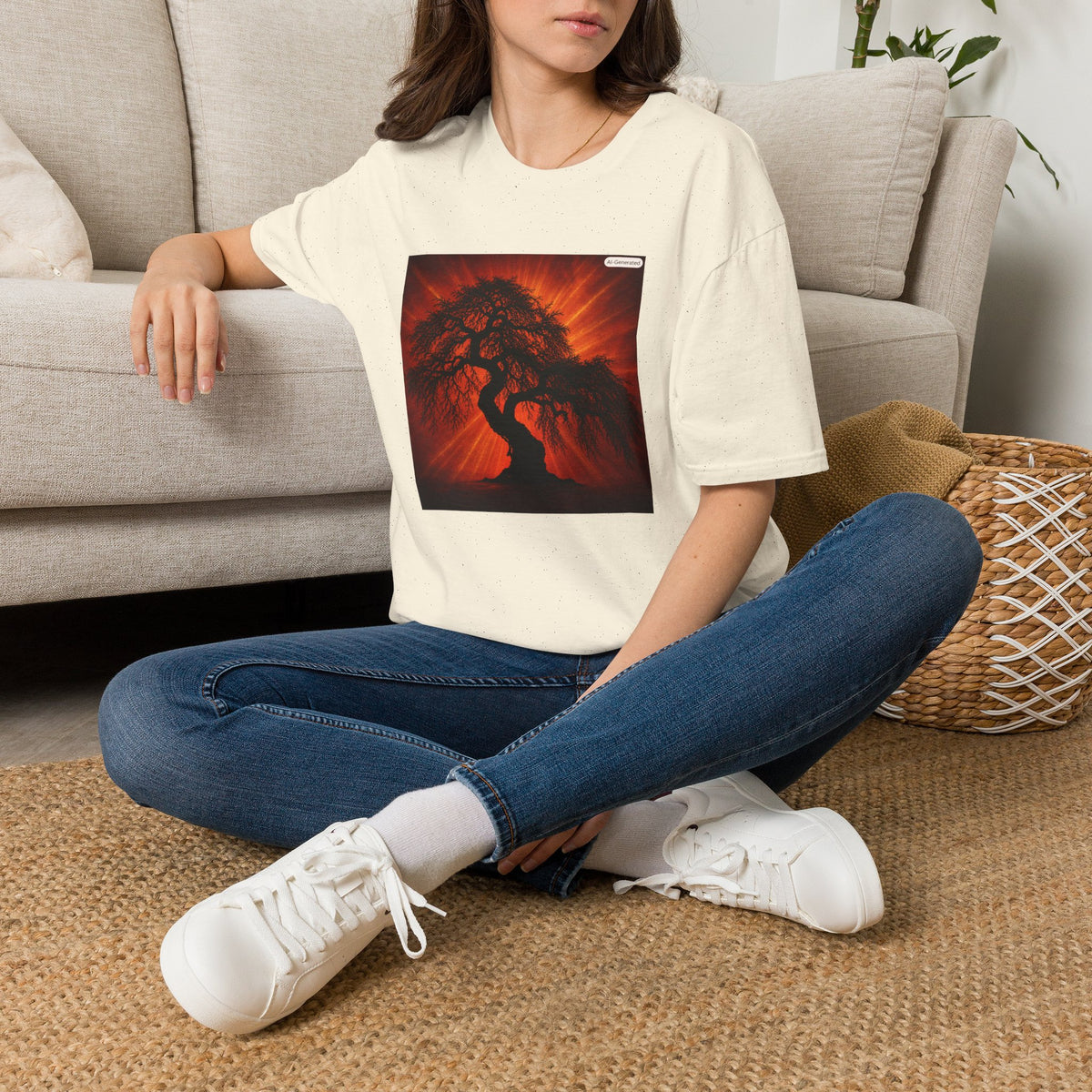 Sunset Black Tree Unisex Soft Style T-Shirt