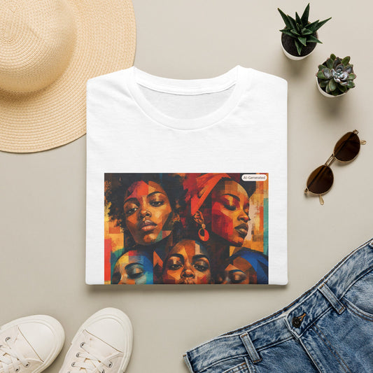 Afrocentric Portrait Tee — Vibrant Multiface Art Graphic T-Shirt