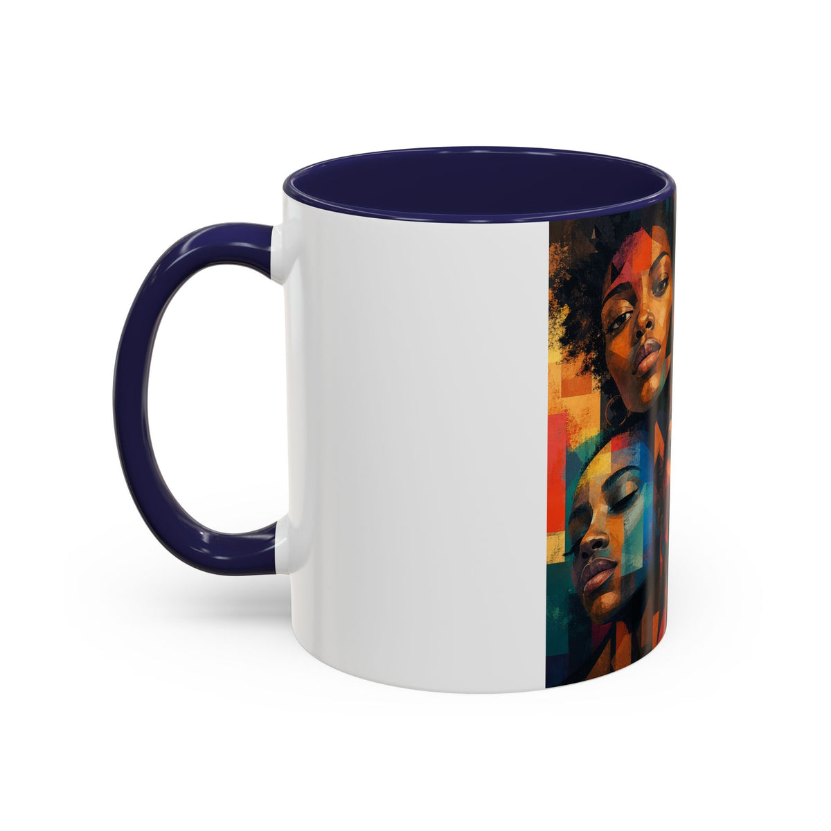 Afrocentric Portrait Coffee Mug – Colorful Black Women Art Accent Mug (11/15oz)