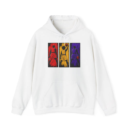 Abstract Triptych Basketball  Art Sweatshirt