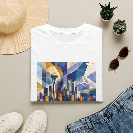 Seattle Skyline T-Shirt — Abstract Space Needle Art
