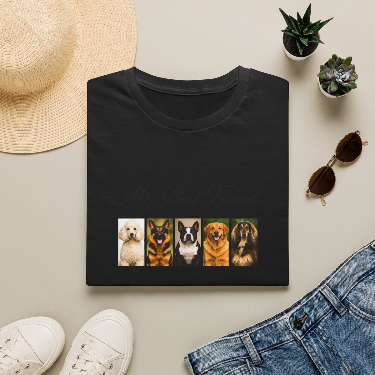 Dog Lover "My Best Friends" Photo Collage T-Shirt