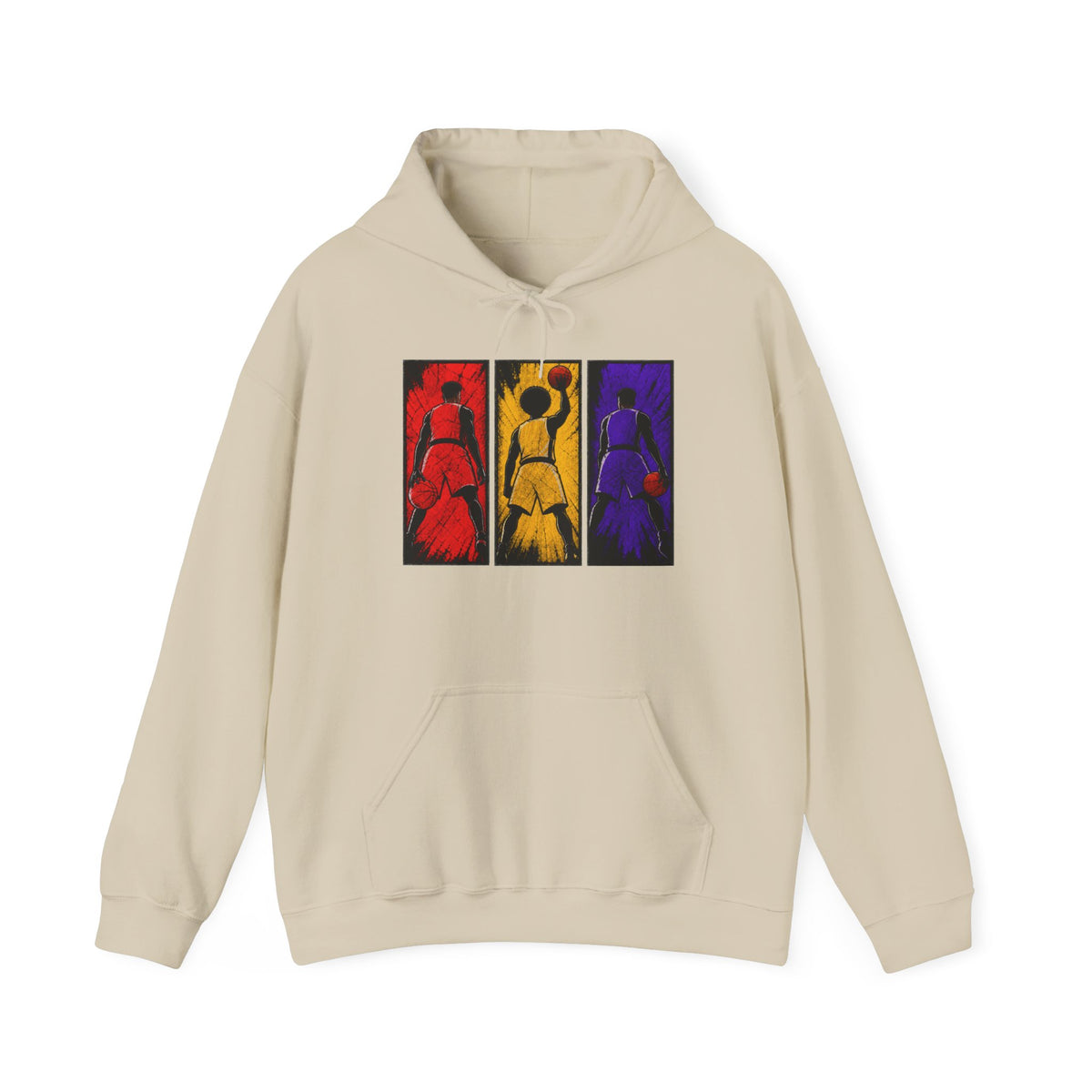 Abstract Triptych Basketball  Art Sweatshirt