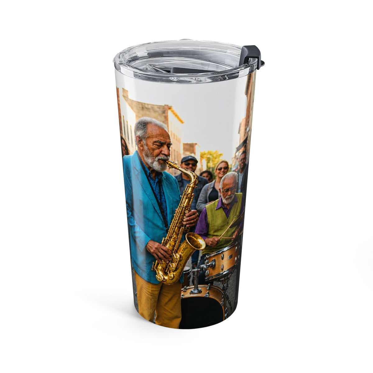20oz Jazz Street Band Stainless Steel Tumbler – Insulated Travel Cup