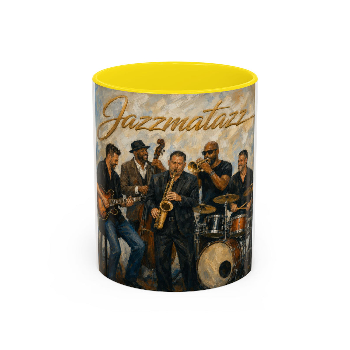 Jazzmatazz Band Accent Coffee Mug – Vintage Jazz Musicians 11/15oz