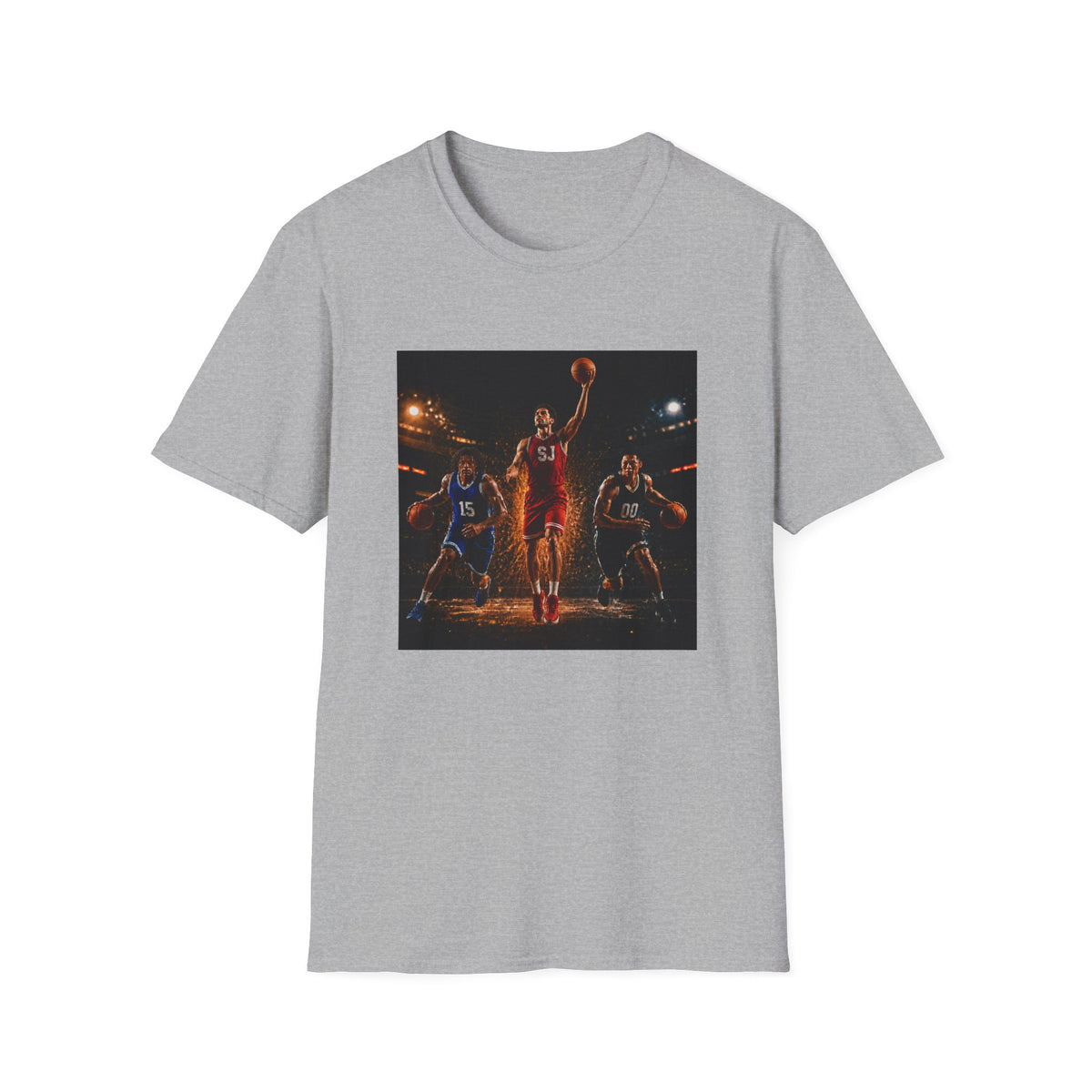 Basketball Player Action T-Shirt — Courtside Game Night Tee