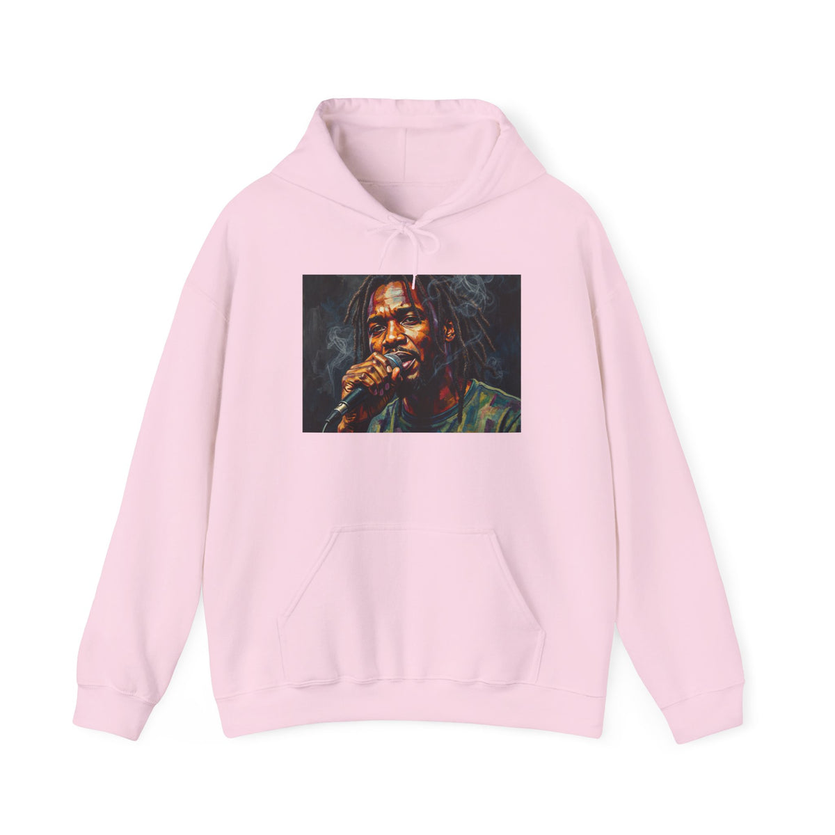 Portrait Hoodie — Colorful Reggae Pullover